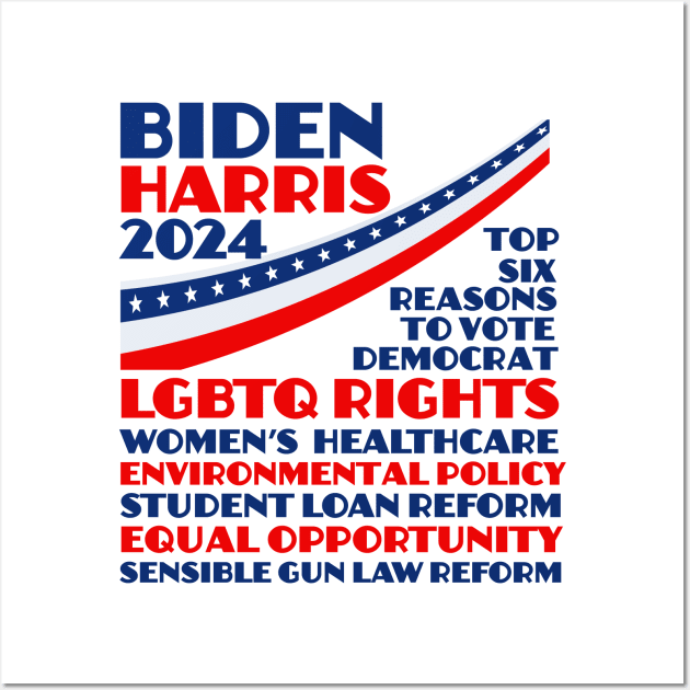 Biden Harris 2024 Election Platform Wall Art by epiclovedesigns